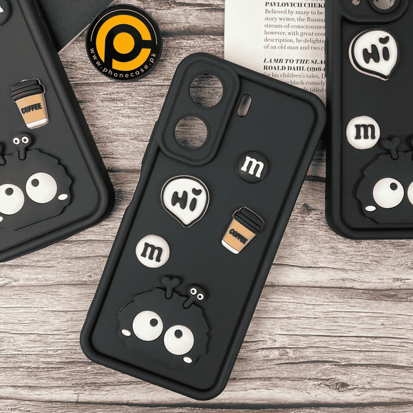 Xiaomi Redmi 13C / Xiaomi Poco C65 - Cute 3D Briquette m&m icons Liquid silicon Case