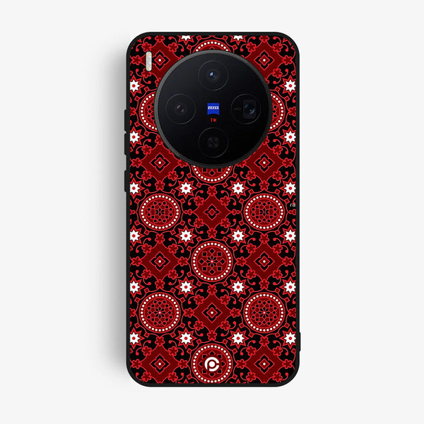 Vivo X300 - Ajrak Design 6 - Premium Metal Printed Soft Bumper Shock Proof Case