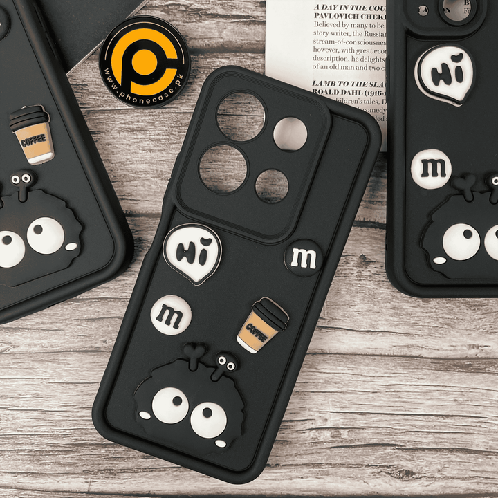 Infinix Note 30 Cute 3D Briquette m&m icons Liquid silicon Case