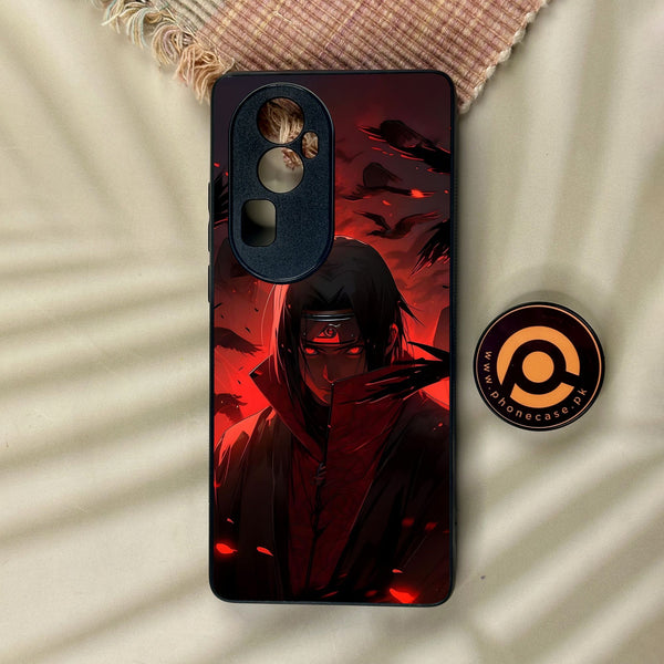 Oppo Reno 10 Pro Plus - Red Rings Itachi - Premium Metal Printed Soft Bumper Shock Proof Case