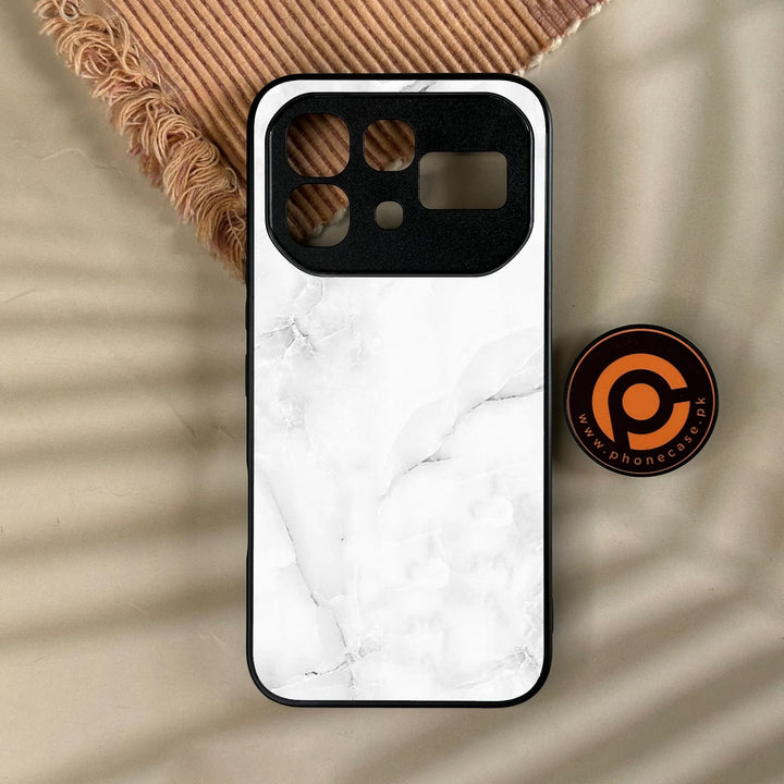 Infinix Note 60 - White Design 5 - Premium Metal Printed Soft Bumper Shock Proof Case