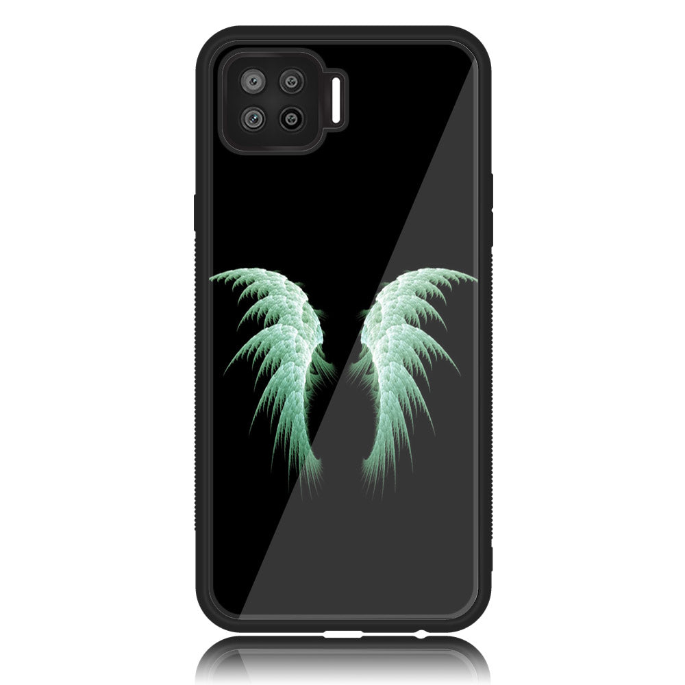 Oppo A93 4G - Angel Wings Series - Premium Printed Glass soft Bumper shock Proof Case
