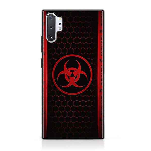 Samsung Galaxy Note 10 Plus - Biohazard Sign  Design 5- Premium Printed Glass soft Bumper shock Proof Case CS-44571