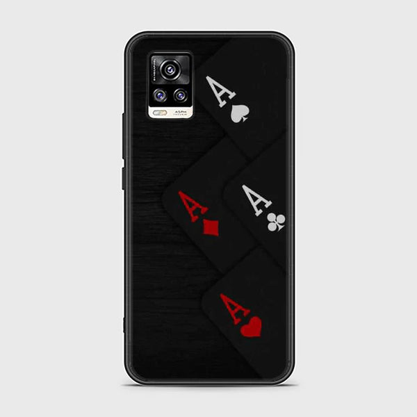 Vivo V20 - Black Art Design 5 - Premium Printed Glass soft Bumper shock Proof Case CS-26125 CS-29958 CS-31013
