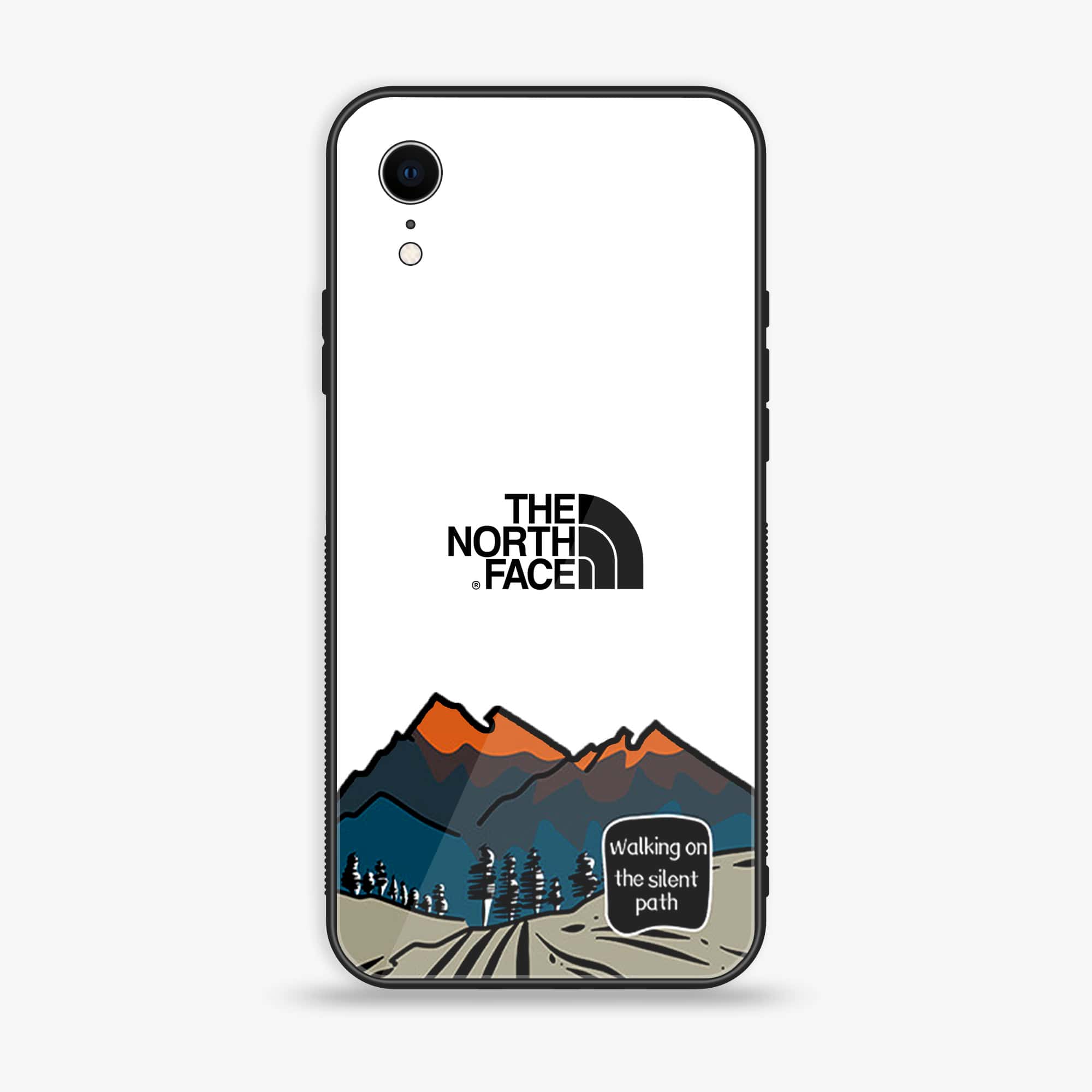 iPhone XR - The North Face Series - Premium Printed Glass soft Bumper shock Proof Case