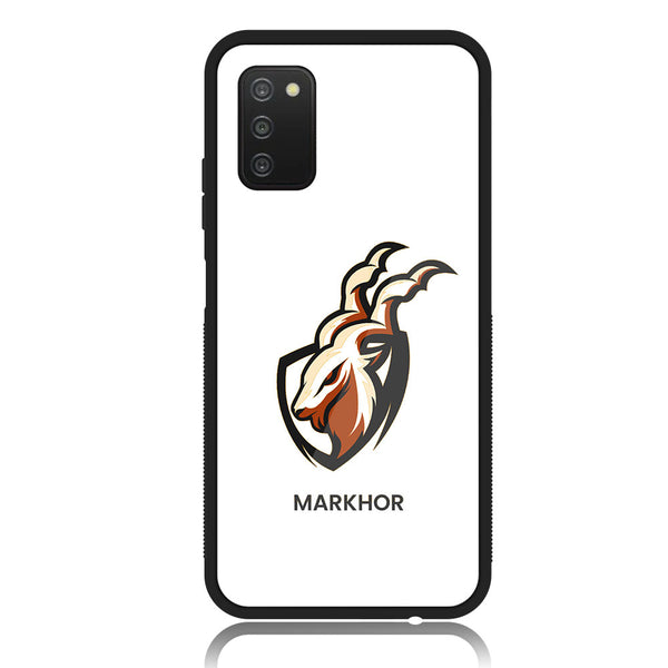 Samsung Galaxy A02s - Markhor Series  Design 5 - Premium Printed Glass soft Bumper shock Proof Case CS-21225