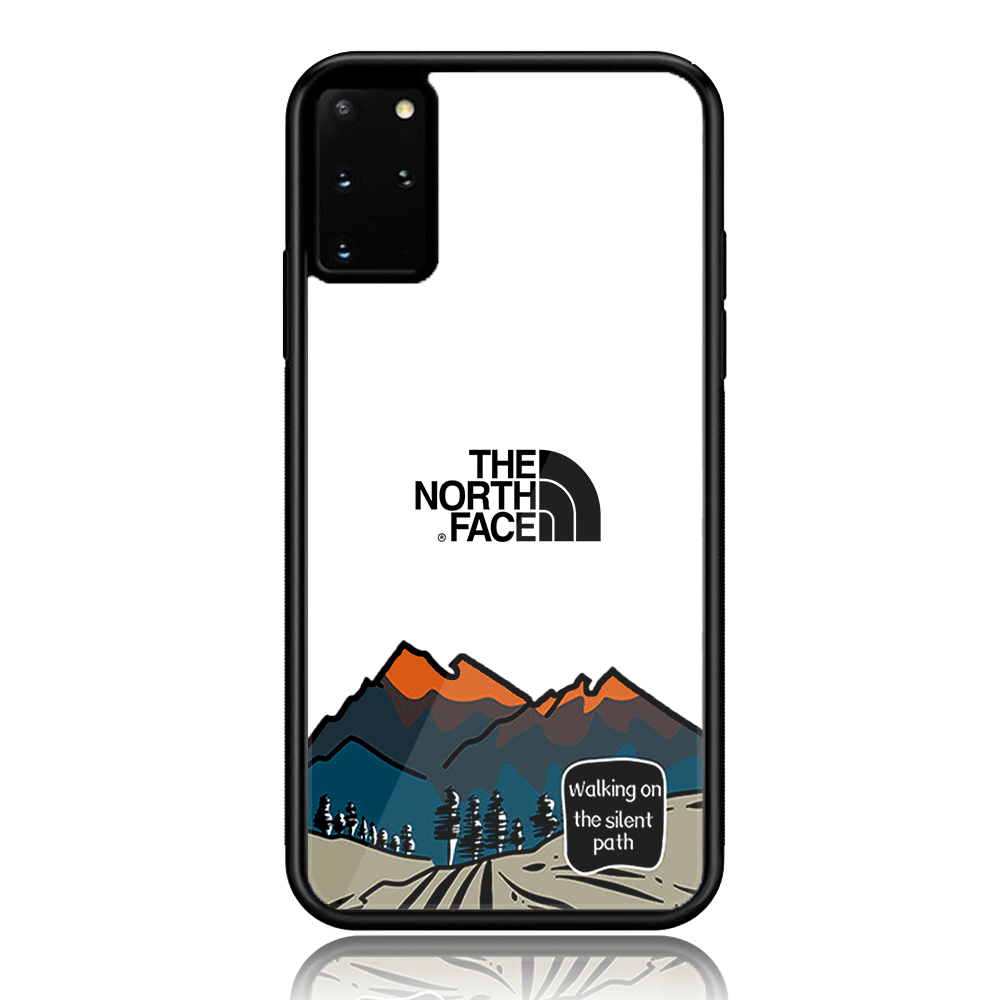Galaxy S20 Plus - The North Face Series - Premium Printed Glass soft Bumper shock Proof Case