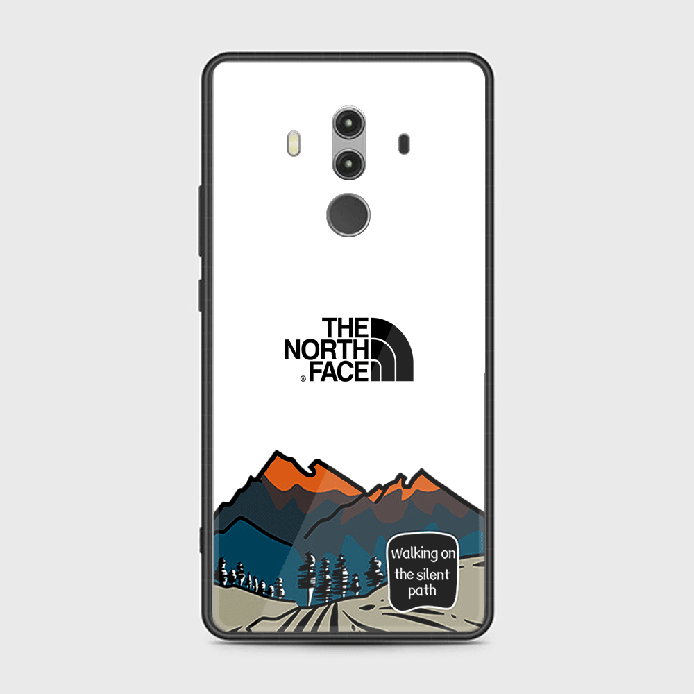 Huawei Mate 10 Pro - The North Face Series - Premium Printed Glass soft Bumper shock Proof Case