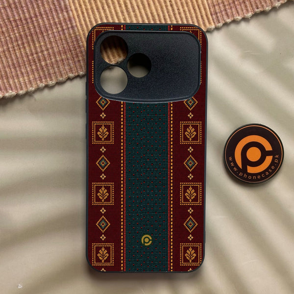 Oppo A6s Pro - Classic Weave Design 12 - Premium Metal Printed Soft Bumper Shock Proof Case