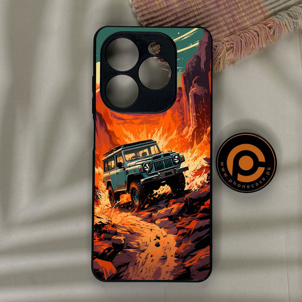 Infinix Smart 10 HD - Jeep Offroad - Premium Metal Printed Soft Bumper Shock Proof Case