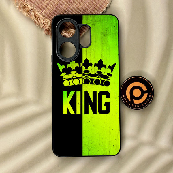 Vivo V60 - King Design 3 - Premium Metal Printed Soft Bumper Shock Proof Case