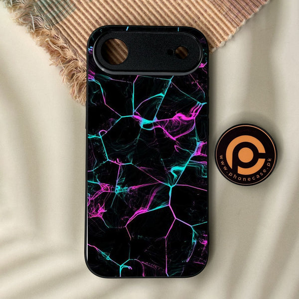 iPhone Air - Black Marble Design 9 - Premium Metal Printed Soft Bumper Shock Proof Case