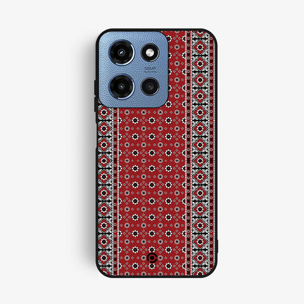Motorola Moto G 2025 - Ajrak Design 12 - Premium Metal Printed Soft Bumper Shock Proof Case