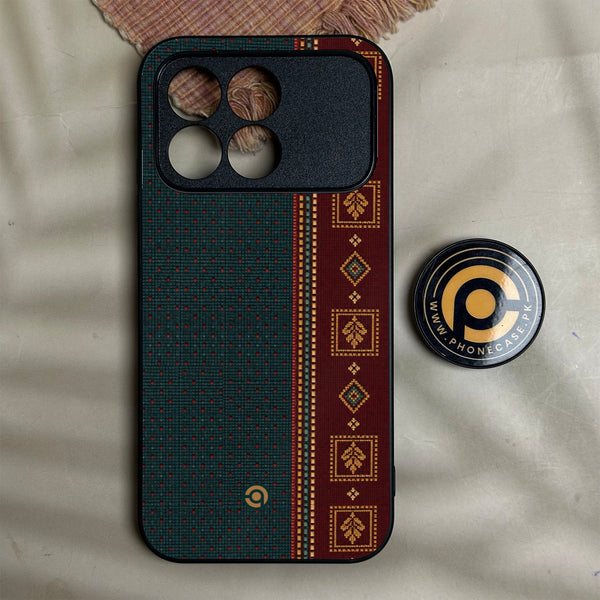 Xiaomi Poco F8 Pro - Classic Weave Design 11 - Premium Metal Printed Soft Bumper Shock Proof Case