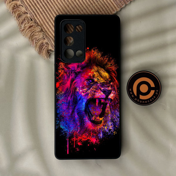 Oppo Reno 6 Pro Plus - Tiger 2.0 Design 5 - Premium Metal Printed Soft Bumper Shock Proof Case