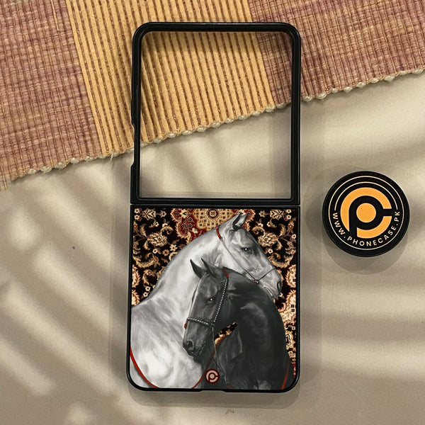 Samsung Galaxy Z Flip 8 - Horse Heritage - Premium Metal Printed Soft Bumper Shock Proof Case