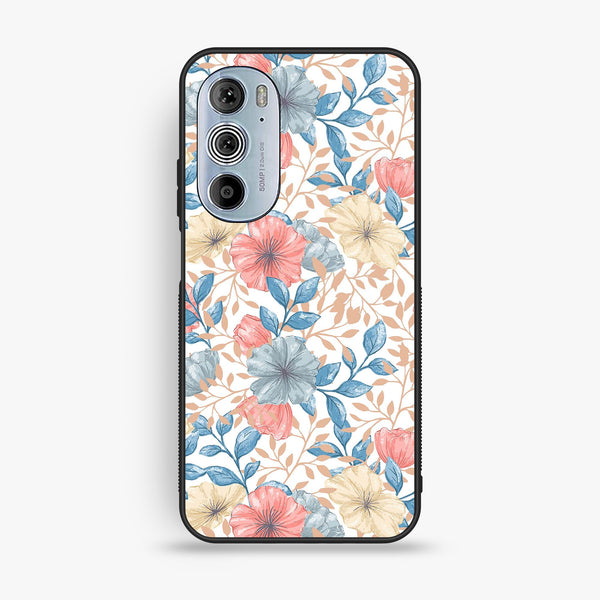 Motorola Edge 30 Pro - Seamless Flower - Premium Metal Printed Soft Bumper Shock Proof Case
