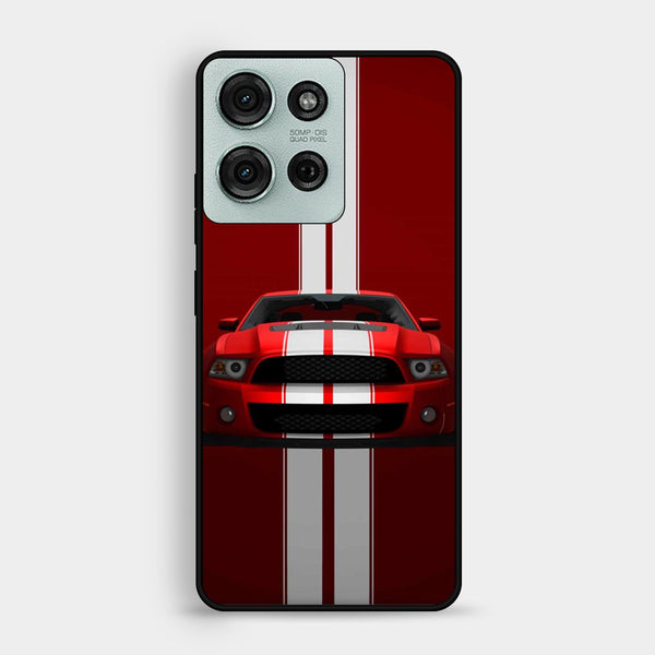 Motorola Moto G75 - Muscle Racing Car - Premium Metal Printed Soft Bumper Shock Proof Case