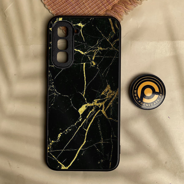 Infinix Hot 70 - Black Marble Design 3 - Premium Metal Printed Soft Bumper Shock Proof Case