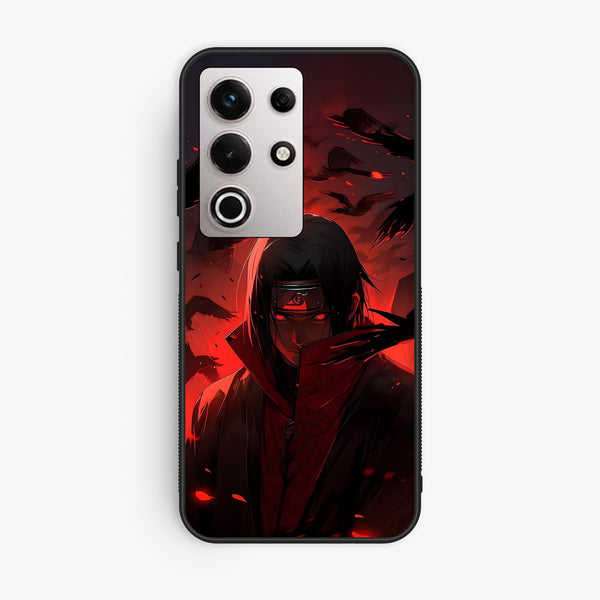 Itel S25 Ultra - Red Rings Itachi - Premium Metal Printed Soft Bumper Shock Proof Case