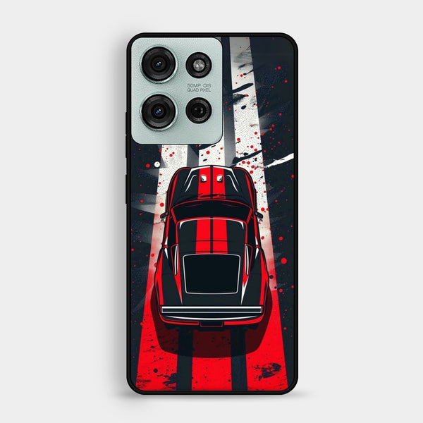 Motorola Moto G75 - Top-Down Track - Premium Metal Printed Soft Bumper Shock Proof Case