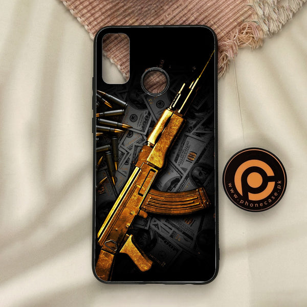 Honor 9X Lite - Dollar Design 6 - Premium Metal Printed Soft Bumper Shock Proof Case