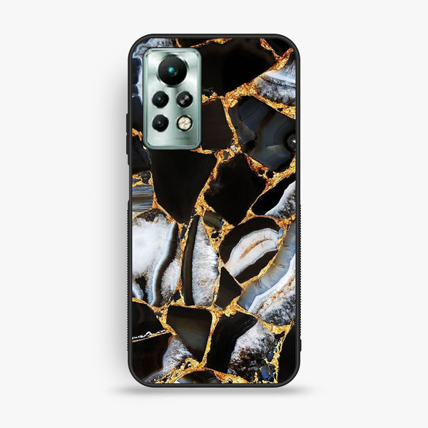 Infinix Note 11 Pro - Black Marble Design 5 - Premium Metal Printed Soft Bumper Shock Proof Case