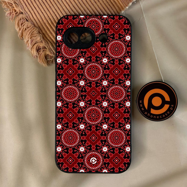 Google Pixel 10A - Ajrak Design 6 - Premium Metal Printed Soft Bumper Shock Proof Case