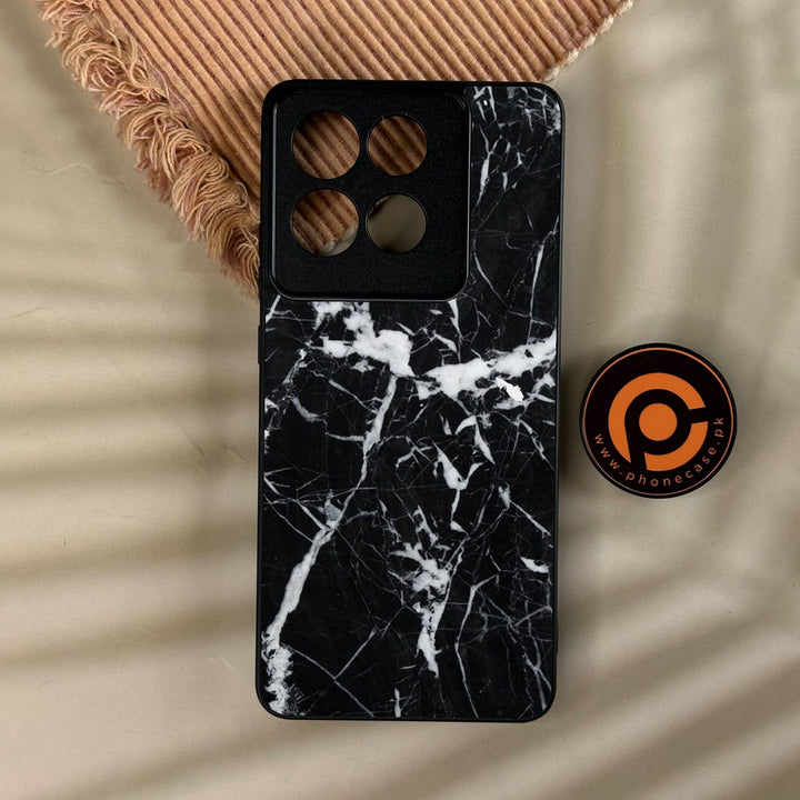 Motorola Moto G86 - Black Marble Design 6 - Premium Metal Printed Soft Bumper Shock Proof Case