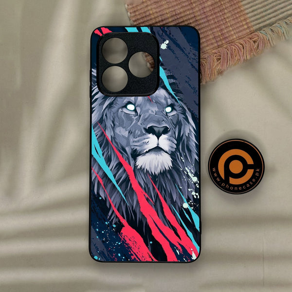 Honor X5c Plus - Abstract Animated Lion - Premium Metal Printed Soft Bumper Shock Proof Case