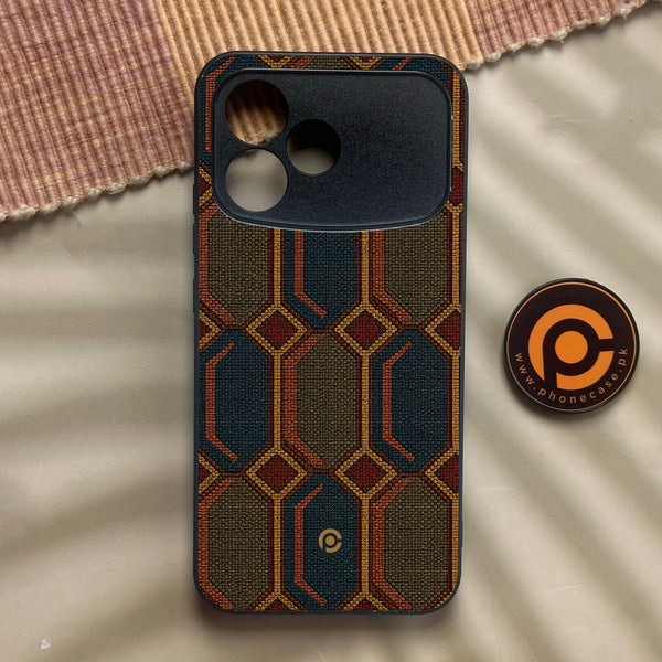 Oppo A6s Pro - Classic Weave Design 7 - Premium Metal Printed Soft Bumper Shock Proof Case