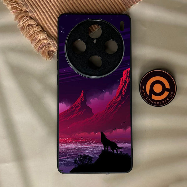 Vivo x100 Pro - Wolf Design 7 - Premium Metal Printed Soft Bumper Shock Proof Case