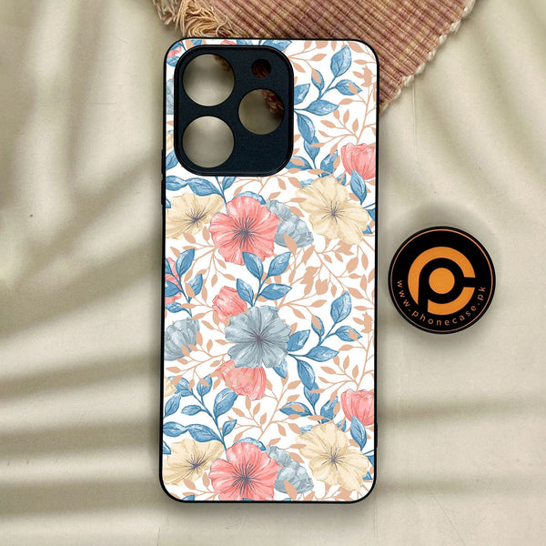 Realme Note 70 - Seamless Flower - Premium Metal Printed Soft Bumper Shock Proof Case