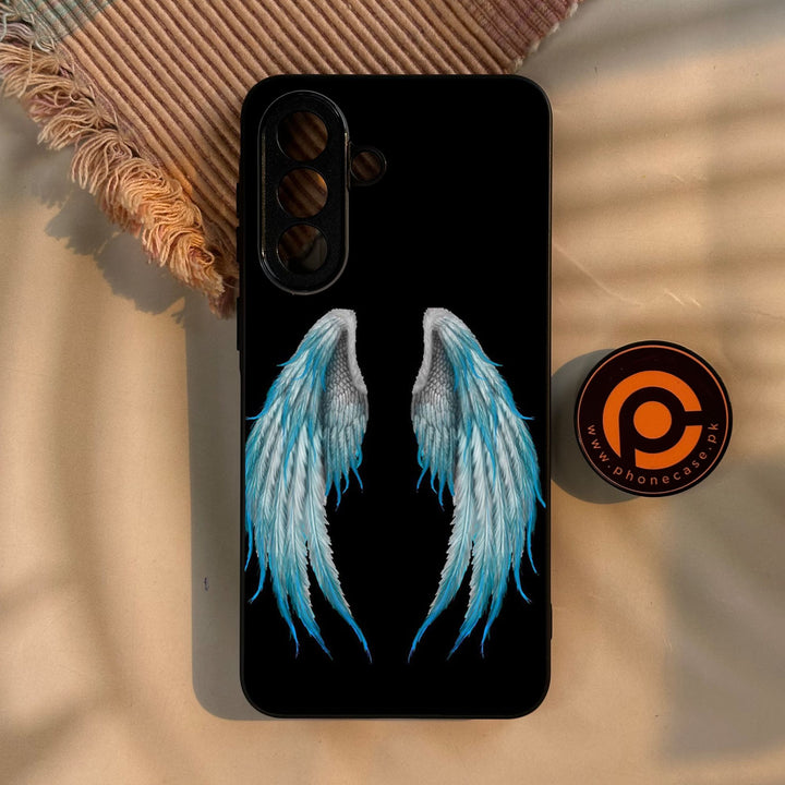 Samsung Galaxy A57 5G - Angel Wings Design 4 - Premium Metal Printed Soft Bumper Shock Proof Case