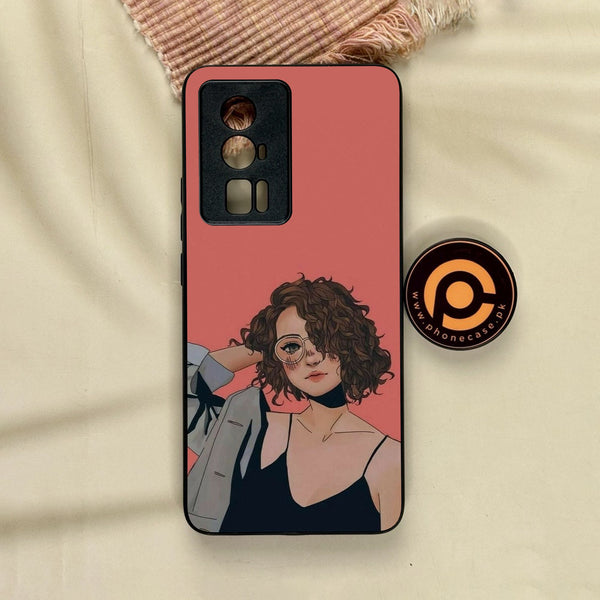 Xiaomi Redmi K60 Pro - Anime Girls Design 6 - Premium Metal Printed Soft Bumper Shock Proof Case