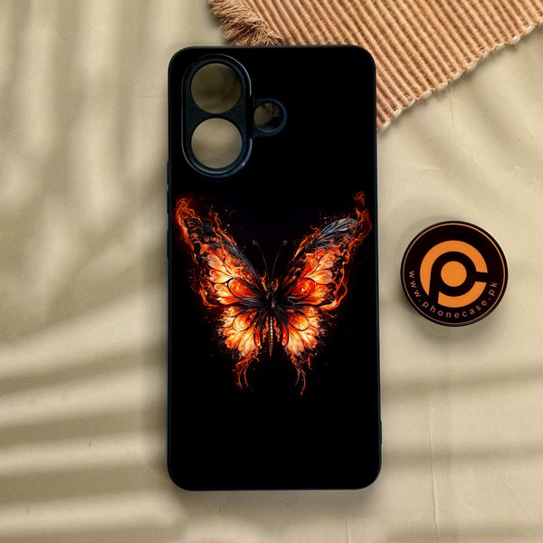 Vivo V60 Lite  - Butterflies Design 5 - Premium Metal Printed Soft Bumper Shock Proof Case