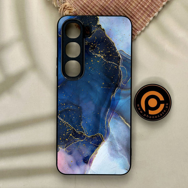 Vivo Y21d - Blue Marble Design 7 - Premium Metal Printed Soft Bumper Shock Proof Case