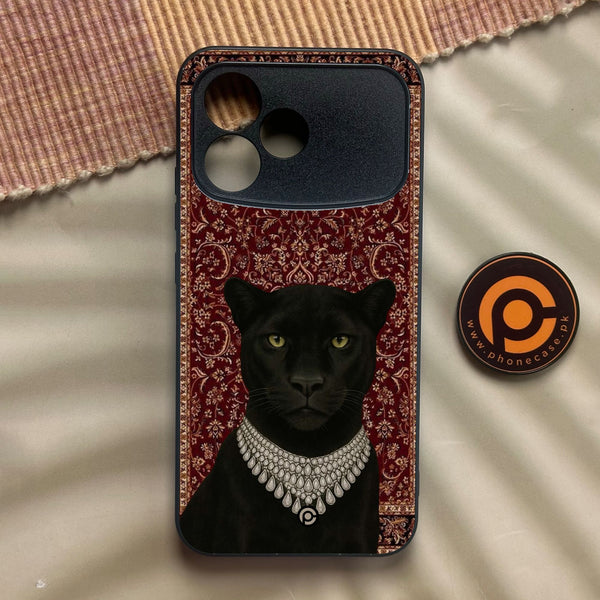 Oppo A6s Pro - Black Panther - Premium Metal Printed Soft Bumper Shock Proof Case