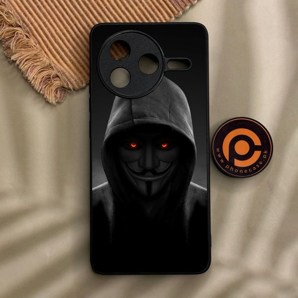 Xiaomi Redmi K80 - Anonymous 2.0 Design 4 - Premium Metal Printed Soft Bumper Shock Proof Case