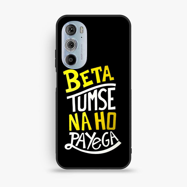 Motorola Edge 30 Pro - Beta Tum Se Na Ho - Premium Metal Printed Soft Bumper Shock Proof Case