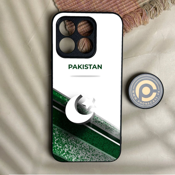 Honor X8b - Pakistani Flag Design 10 - Premium Metal Printed Soft Bumper Shock Proof Case