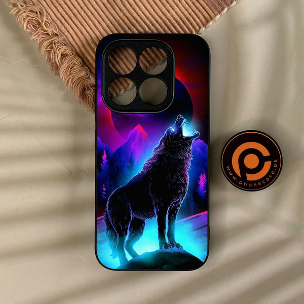 Xiaomi 17 - Wolf Design 2 - Premium Metal Printed Soft Bumper Shock Proof Case