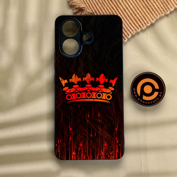 Vivo V60 Lite  - King Design 4 - Premium Metal Printed Soft Bumper Shock Proof Case