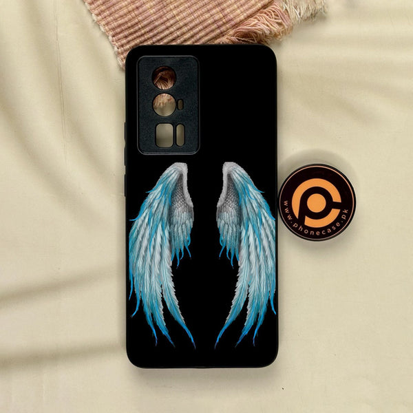 Xiaomi Redmi K60 Pro - Angel Wings Design 4 - Premium Metal Printed Soft Bumper Shock Proof Case