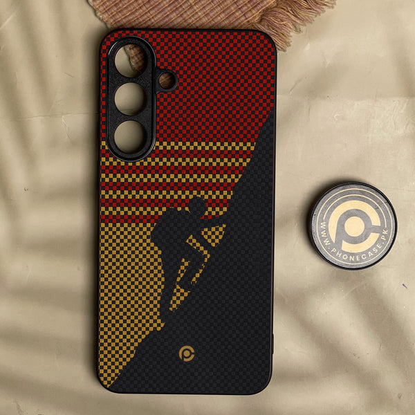 Samsung Galaxy A18 5g - Classic Weave Design 2 - Premium Metal Printed Soft Bumper Shock Proof Case