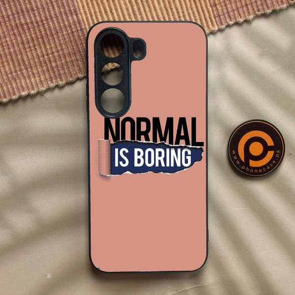 Realme C100i - Normal Is Boring Design - Premium Metal Printed Soft Bumper Shock Proof Case
