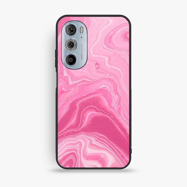 Motorola Edge 30 Pro - Pink Design 3 - Premium Metal Printed Soft Bumper Shock Proof Case