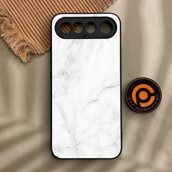 Realme  16 5G - White Design 5 - Premium Metal Printed Soft Bumper Shock Proof Case