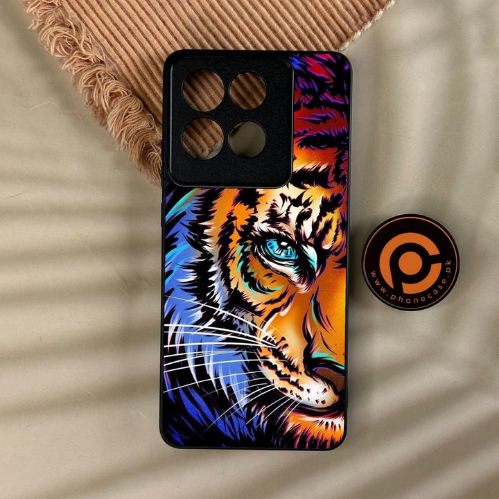 Motorola Moto G86 - Tiger Art - Premium Metal Printed Soft Bumper Shock Proof Case