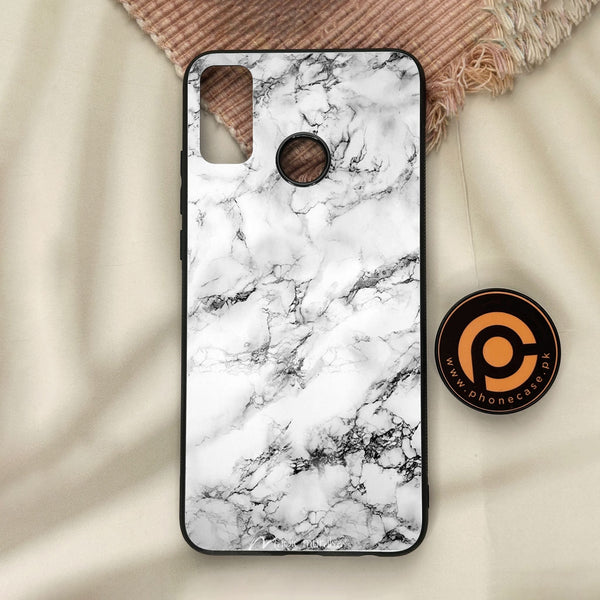 Honor 9X Lite - White Design 7 - Premium Metal Printed Soft Bumper Shock Proof Case